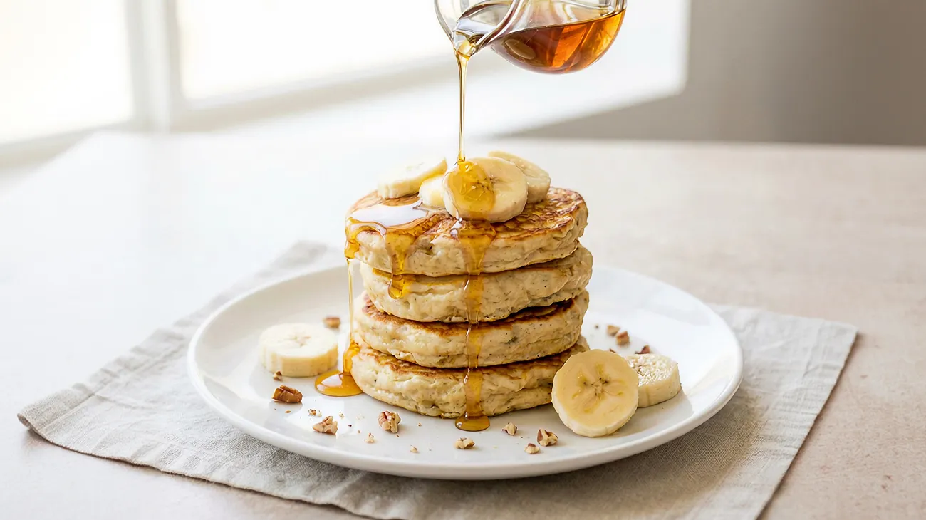 Fluffy Banana Pancakes